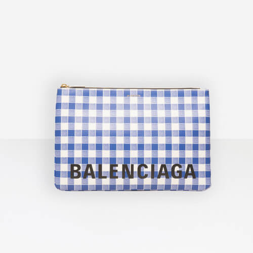 人気のチェック柄 バレンシアガ チェック柄 バレンシアガ ヴィル L クラッチバッグ